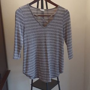 Emory Park Striped Sweater with Cross-front